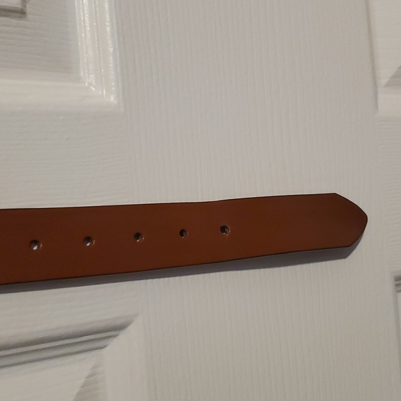 Brown leather belt - Picture 3 of 6